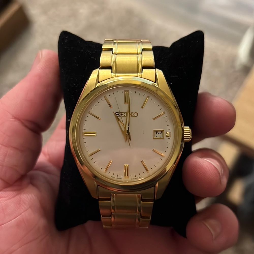 Gold Seiko Mens Watch for sale. Purchased a couple years ago for $350.